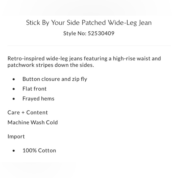 Free People “Stick by Your Side” patched wide-leg jean - Picture 2 of 5